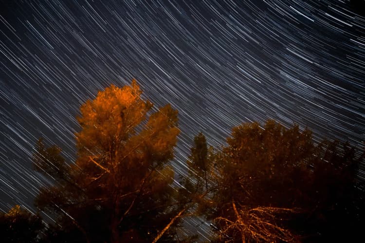 Star Trail over Foxridge. Taken with Nikon Z8 on August 13, 2023 and stacked & processed using Adobe Photoshop & Adobe Lightroom. © 2026 Techzjc (Jiacheng Zhao). All rights reserved.